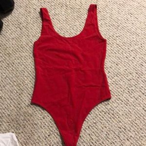 Red bodysuit